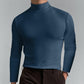 Slim fit T-shirt met lange mouwen voor heren met opstaande kraag
