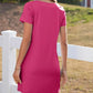 Laatste dag promotie 50% UIT 👗  Casual Square Neck Pocket Korte Mouw Jurk met Zakken voor dames