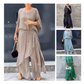 🎊Chiffon top + losse wijde broek, 2-delige set