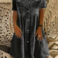Elegante zomerjurk van denim voor dames