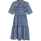 Elegante zomerjurk van denim voor dames