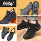 💖Wintercadeau💥Leren herensneakers met inzet van synthetisch bont