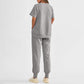 Casual Loose Fit Tweedelig T-shirt & Broek Trainingspak Set Dames