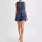 💕HOT SALE 💕Casual denim set voor dames, bestaande uit een mouwloos topje en een korte broek