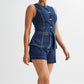 💕HOT SALE 💕Casual denim set voor dames, bestaande uit een mouwloos topje en een korte broek