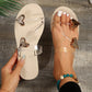 Platte orthopedische pantoffels met open teen in hartvorm