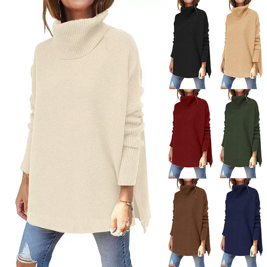 🎅 Kerstverkoop - 49% reductie🎅Dames Turtleneck Oversized Hem Brei Pullover Trui