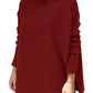 🎅 Kerstverkoop - 49% reductie🎅Dames Turtleneck Oversized Hem Brei Pullover Trui