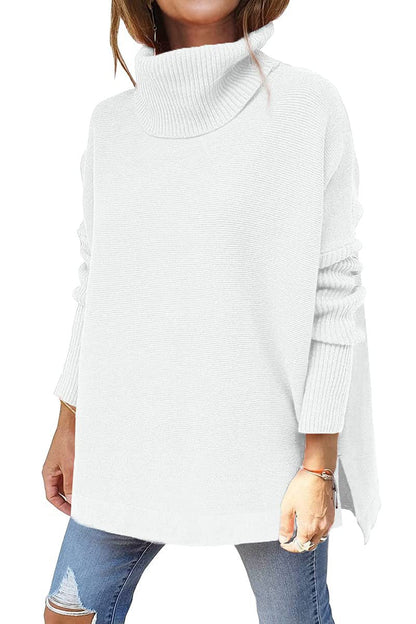 🎅 Kerstverkoop - 49% reductie🎅Dames Turtleneck Oversized Hem Brei Pullover Trui