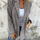 🍂Getailleerde tartan blazer met reverskraag ✈️KOOP 2  GRATIS VERZENDING✈️
