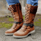 ✨🌷Damesschoenen met hoge hak, modieus ontwerp tot halverwege de kuit, orthopedische Chelsea-laarzen