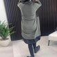 Casual Bedrukte Hoodie Jurk voor Dames met Zakken