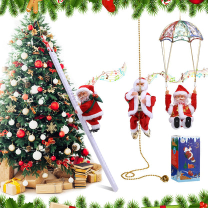 🔥 Begin nu met de voorbereidingen - Tot 50% KORTING 🎅🏻🎄Elektrische schoorsteenklimmende kerstman muziekspeelgoed