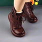 Elegante warme dameslaarzen met ronde teen en pluche voering
