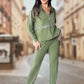 🎄🔥Dames Pailletten -Versierde effen casual 2-delige set