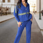 🎄🔥Dames Pailletten -Versierde effen casual 2-delige set