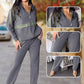 🎄🔥Dames Pailletten -Versierde effen casual 2-delige set