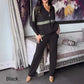 🎄🔥Dames Pailletten -Versierde effen casual 2-delige set