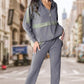 🎄🔥Dames Pailletten -Versierde effen casual 2-delige set