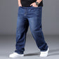 Stijlvolle Losse Hoge Stretch Rechte Benen Jeans