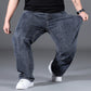 Stijlvolle Losse Hoge Stretch Rechte Benen Jeans