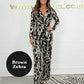 🐆🔥 Draag de nieuwste jumpsuit met V-hals, lange mouwen, vetersluiting en luipaardprint uit 2025 🔥💖.