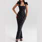 Elegante jurk met strik en split
