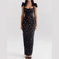Elegante jurk met strik en split