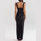 Elegante jurk met strik en split