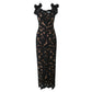 Elegante jurk met strik en split