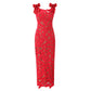 Elegante jurk met strik en split