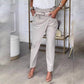 Vrouwen effen kleur onregelmatige casual broek