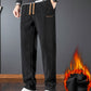 Casual warme stretchbroek voor heren met trekkoord