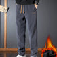 Casual warme stretchbroek voor heren met trekkoord
