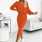 2-delige dames mouwloze jurk & V-hals losse pullover