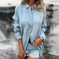 💖Oversized linnen overhemd met knopen voor dames