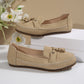 🔥Laatste dag promotie 50% korting - Comfortabele zachte dames loafers in vintage stijl met strik