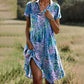 🥰New Year Specials🥰Women's Stylish Printed Casual V-Neck Dress🌸 Effortless Summer Chic ☀️