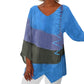 Vrouwen Elegante Casual V-Hals Lange Mouwen Artistieke Patroon Print Top