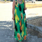 Elegante Zachte Mouwloze Bloemige Flowy Jurk