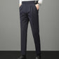 Heren Casual Lichte Oudere Stijl Slim Fit Kostuumbroek