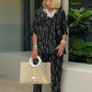 Damesmode Losse Top & Broek met Halve Mouwen Tweedelige Set