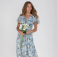 ☀️ Zomeractie – 50% KORTING! 💦Korte Mouw Lange Jurk met Bloemenprint