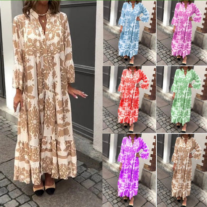 🌸Seizoensjurk 50% OFF🌸 Boheemse print maxi-jurk