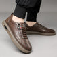 Italiaanse handgemaakte leren schoenen, ademende vrijetijdsschoenen
