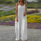 Dames losse jumpsuit met wijde pijpen en zakken