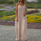Dames losse jumpsuit met wijde pijpen en zakken