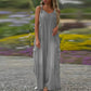 Dames losse jumpsuit met wijde pijpen en zakken