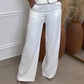 Vrouwen Één Schouder Top & Wijde Broek Set