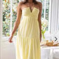 Elegante damesjurk met spaghettibandjes en sexy diepe V-hals